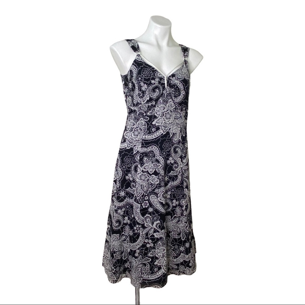 Nine West Black & White Sleeveless Dress Size 4 - Picture 3 of 8